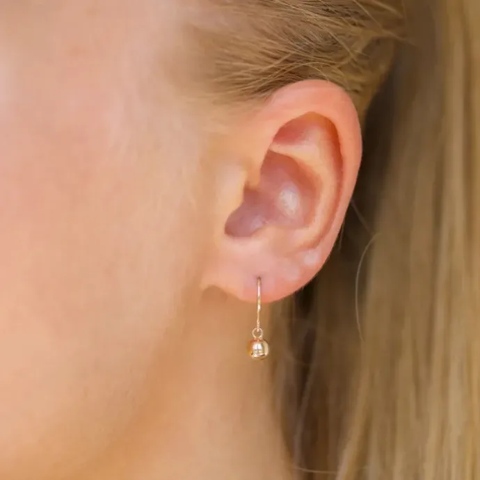 5 mm kugle guldøreringe i 14 karat guld