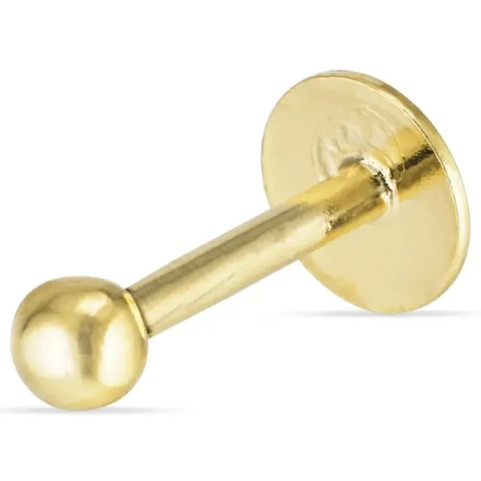 2,5 mm kugle helix piercing i 9 karat guld