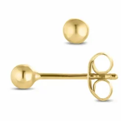 3 mm kugle øreringe i 14 karat guld