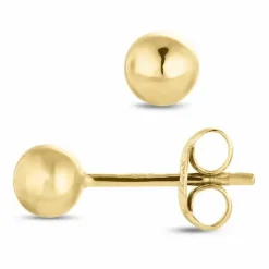 4 mm kugle øreringe i 9 karat guld