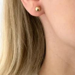 6 mm kugle øreringe i 14 karat guld