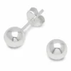 6 mm kugle øreringe i sølv