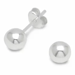 6 mm kugle øreringe i sølv