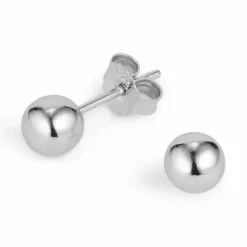 6 mm kugle øreringe i sølv