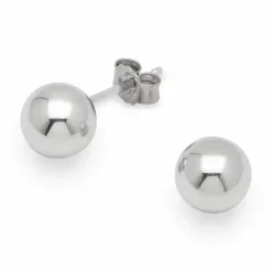 7 mm kugle ørestikker i sølv