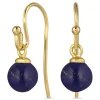 8 mm lapis lazuli ørekroge i forgyldt sølv
