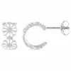 12 mm marguerit creoler i sølv - Maggie