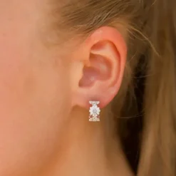 12 mm marguerit creoler i sølv - Maggie
