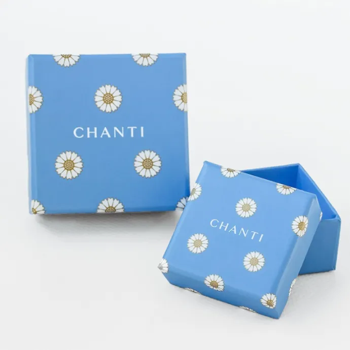 12 mm marguerit øreringe i rhodineret sølv - Marie