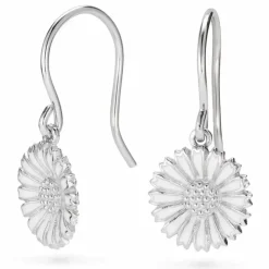12 mm marguerit øreringe i sølv - Marie