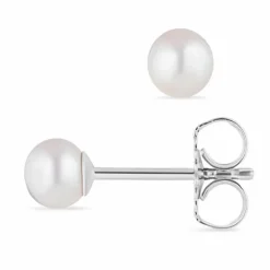 4,5-5 mm perle ørestikker i sølv