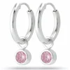 14,5 mm pink creoler i sølv
