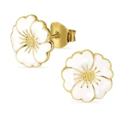 11 mm primrose ørestikker i forgyldt sølv