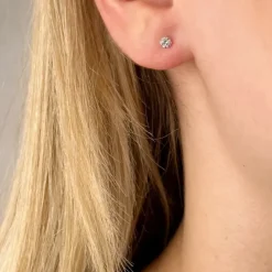 3 mm ørestikker i sølv