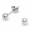 4 mm ørestikker i sølv