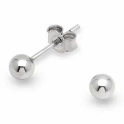 4 mm ørestikker i sølv