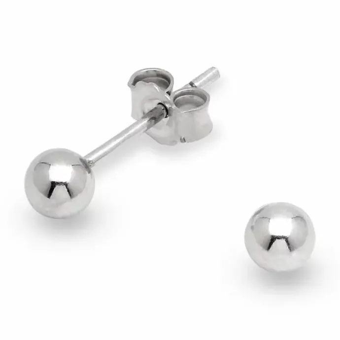 4 mm ørestikker i sølv