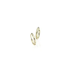 11 mm Scrouples creoler i 14 karat guld