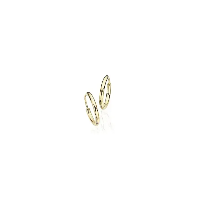 11 mm Scrouples creoler i 14 karat guld
