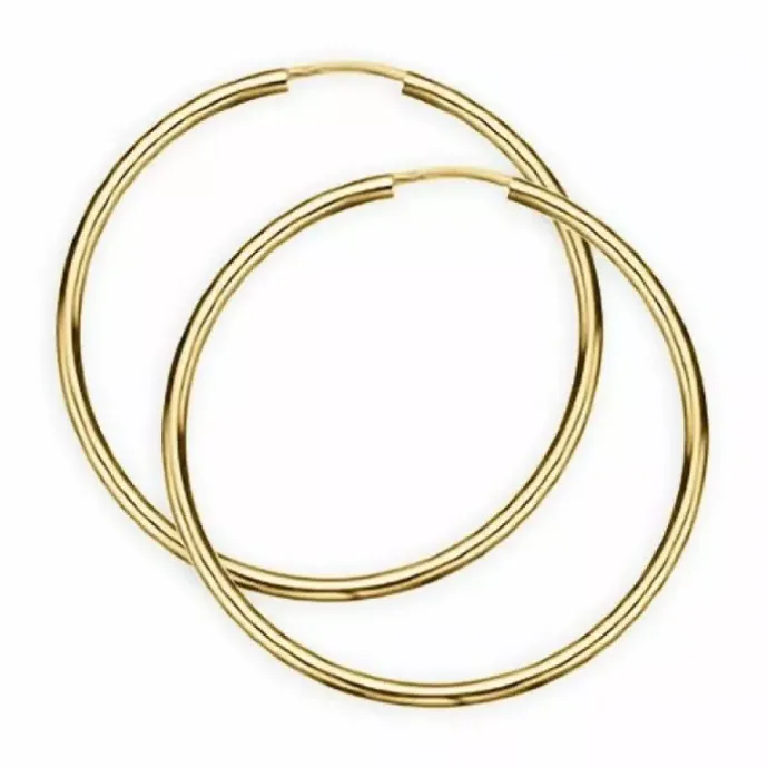 40 mm Scrouples creoler i forgyldt sølv