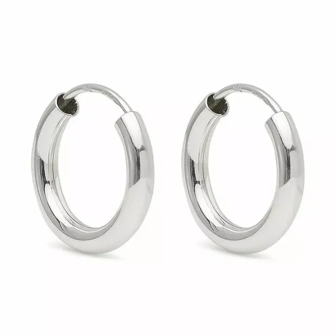 15 mm Scrouples creoler i sølv