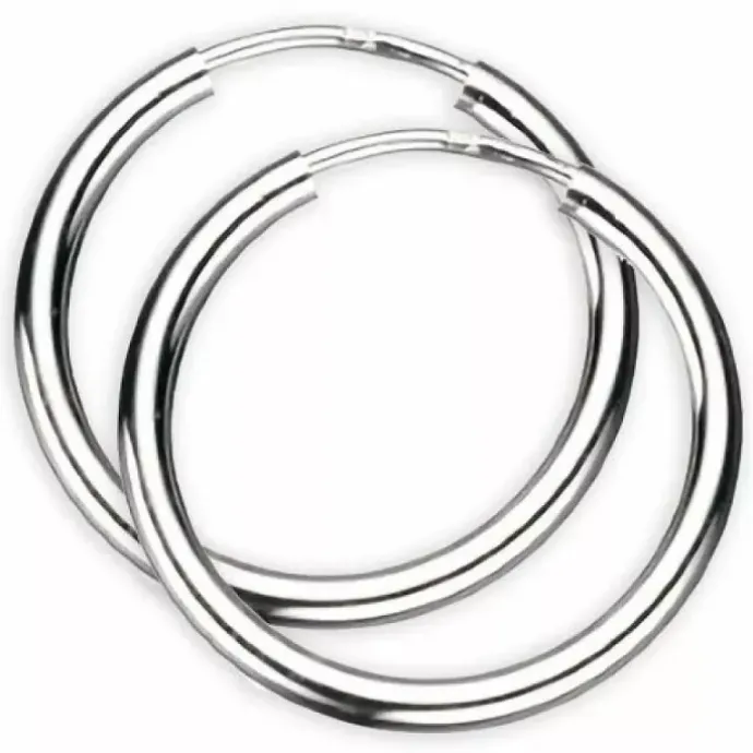 20 mm Scrouples creoler i sølv