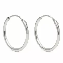 15 mm Scrouples creoler i sølv