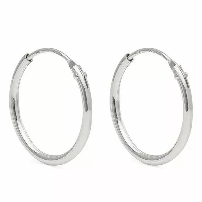 15 mm Scrouples creoler i sølv