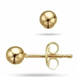 4 mm Scrouples kugle øreringe i 8 karat guld