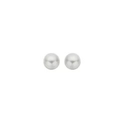 6 mm scrouples perle øreringe i sølv