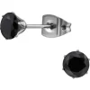 5 mm sorte zirkon ørestikker i titanium