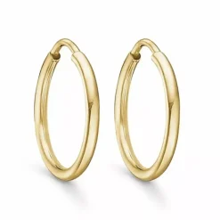 15 mm Støvring Design creoler i 14 karat guld