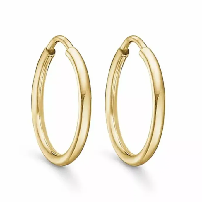 15 mm Støvring Design creoler i 14 karat guld