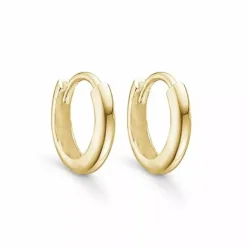 10 mm støvring design creoler i 8 karat guld