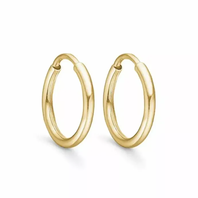 10 mm Støvring Design creoler i 14 karat guld