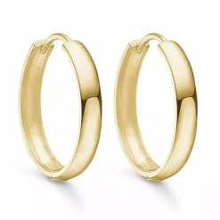 20 mm støvring design creoler i 8 karat guld