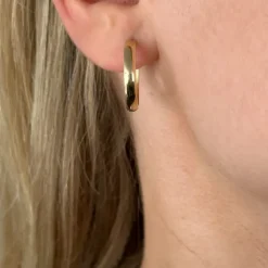 20 mm støvring design creoler i 8 karat guld