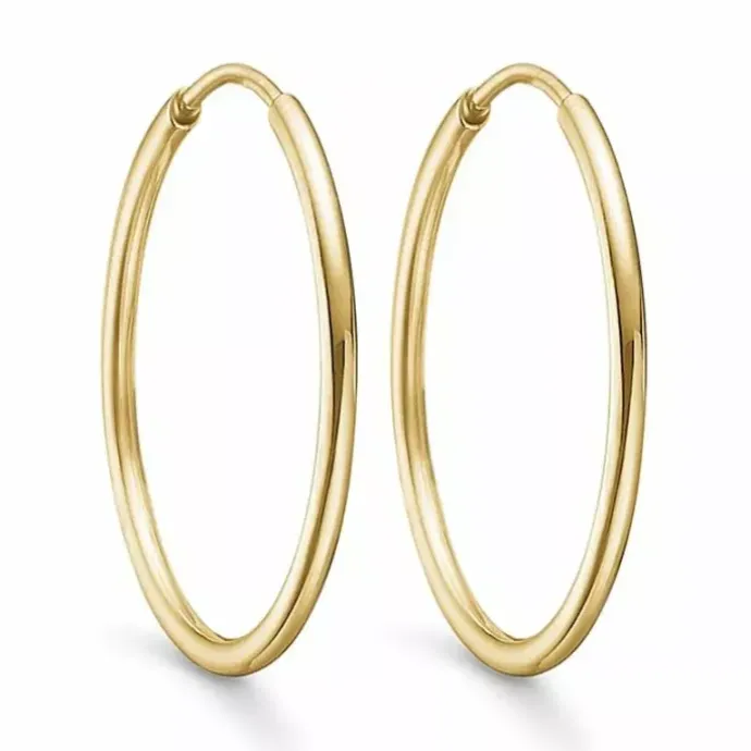 25 mm Støvring Design creoler i 14 karat guld