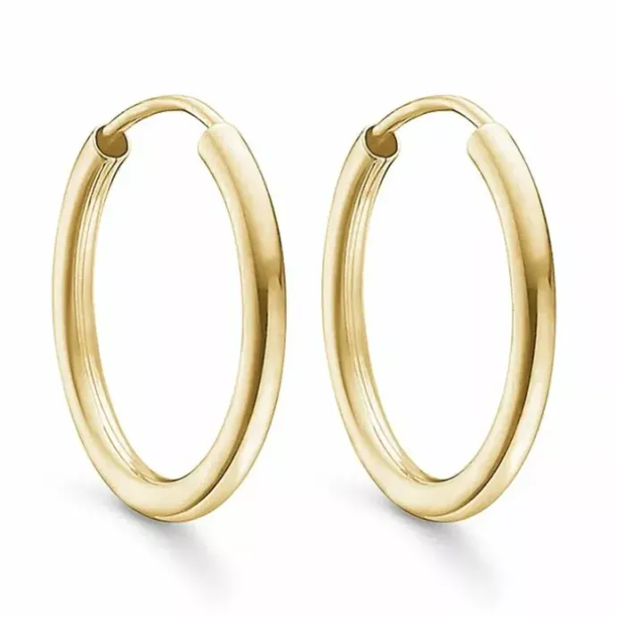 20 mm Støvring Design creoler i 14 karat guld