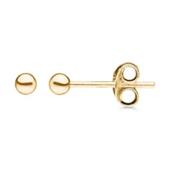 3 mm Støvring Design kugle øreringe i 8 karat guld