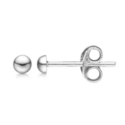 3 mm Støvring Design kugle øreringe i sølv