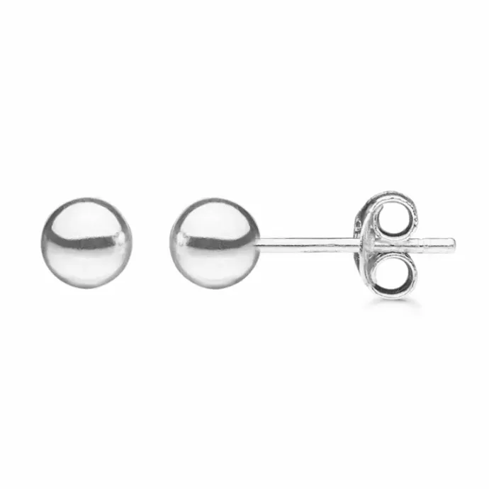 5 mm Støvring Design kugle øreringe i sølv