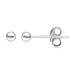3 mm Støvring Design kugle øreringe i sølv