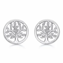 12 mm Støvring Design livets træ øreringe i sølv