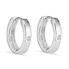 12 mm zirkon creoler i sølv
