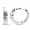 12 mm zirkon creoler i sølv