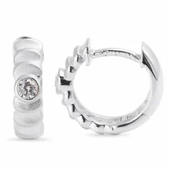 12 mm zirkon creoler i sølv