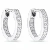 13 mm zirkon creoler i sølv