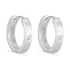 12 mm zirkon creoler i sølv