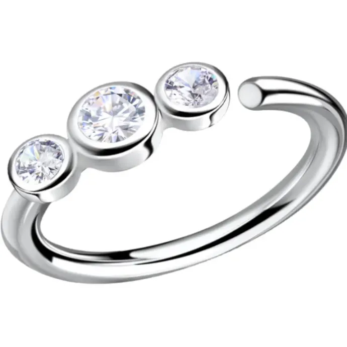 11 mm zirkon helix piercing i sølv